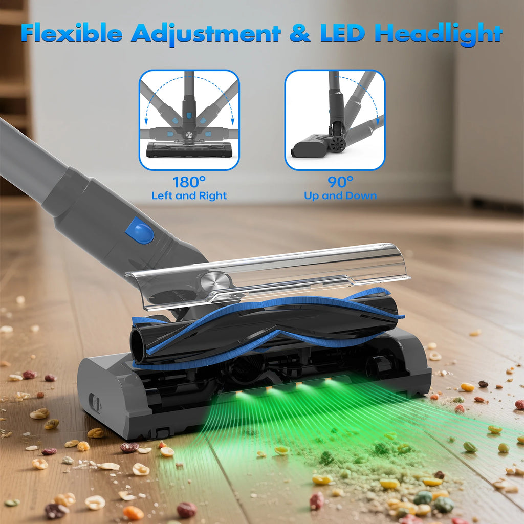 EU Local Stock Powerful Handheld Upright Cleaning Stick Vacuum Cleaner Cordless New Technology Anti-tangle Rollers for Home - MERGE.DAY.1.FREESTYLE
