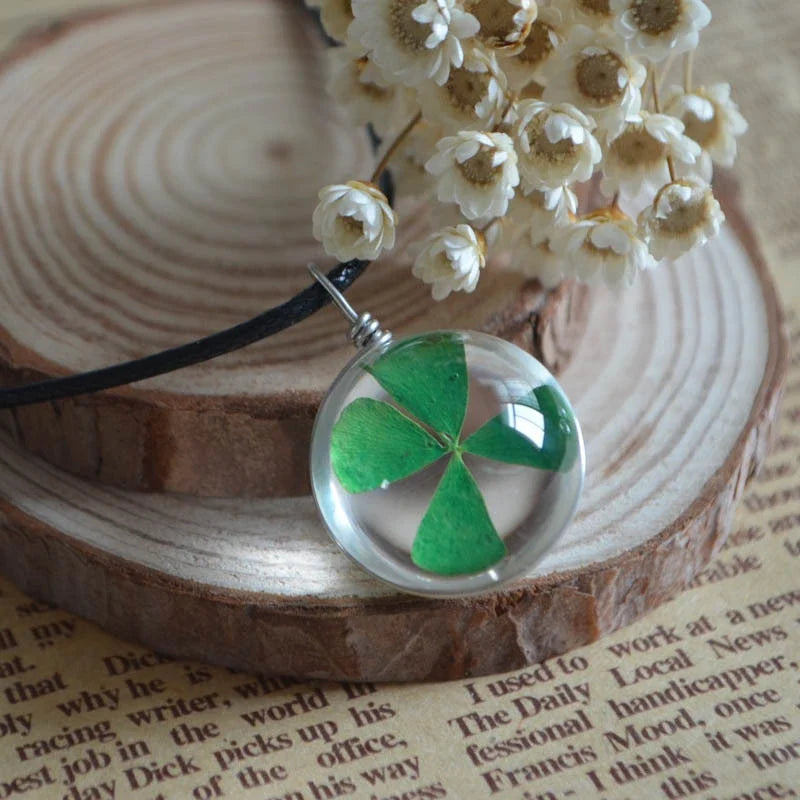 dandelion necklace Lucky WISH Glass Ball Jewelry - MERGE.DAY.1.FREESTYLE
