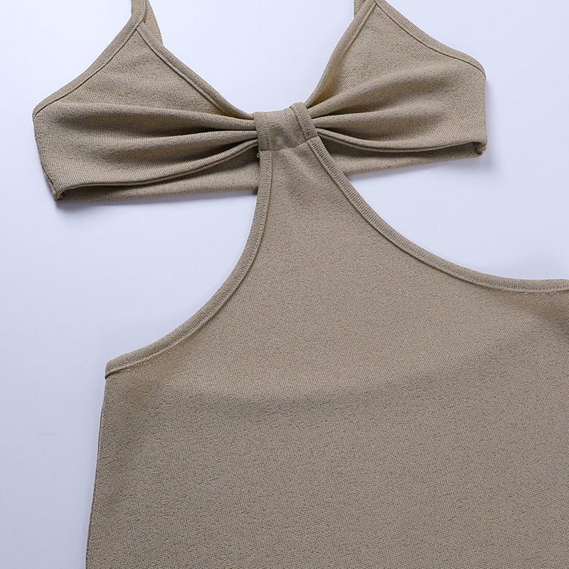 Knitted Maxi Dresses for Women Summer 2021 Elegant Sexy Cut Out Backless Bodycon - MERGE.DAY.1.FREESTYLE