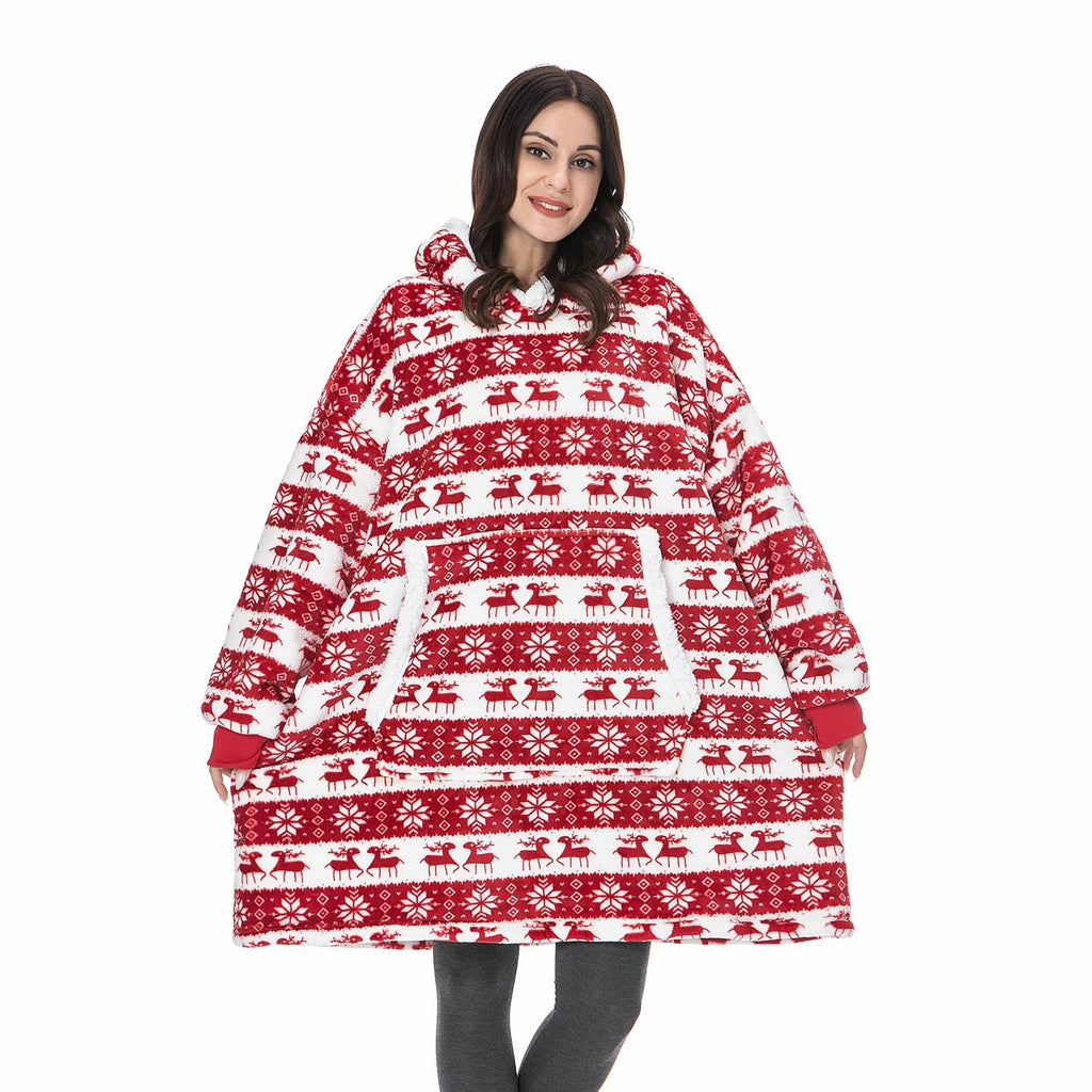 Oversized Hoodie Sweatshirt Women Tie Dye Hoodies Fleece Giant Wearable Blanket - MERGE.DAY.1.FREESTYLE