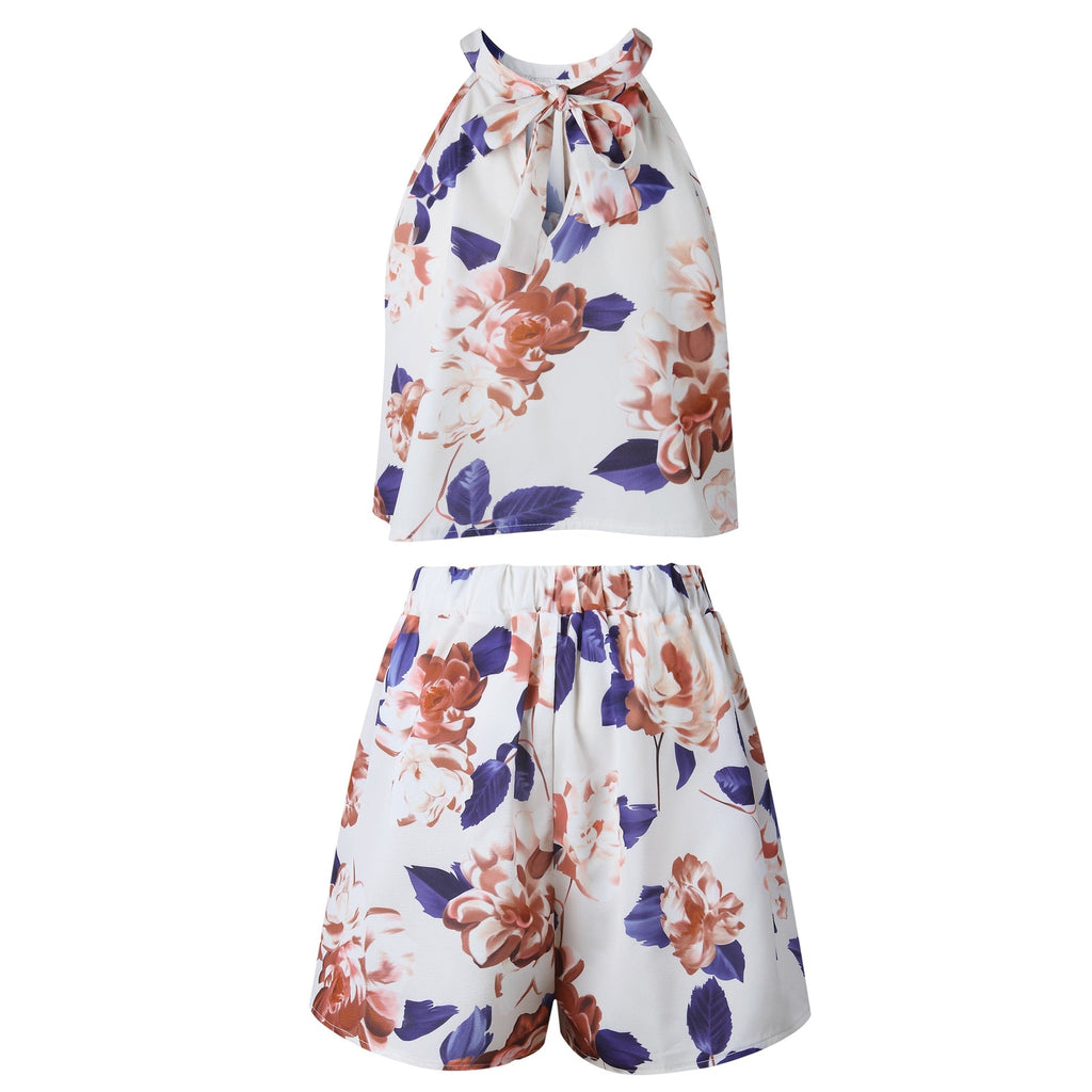 Sexy Jumpsuit For Women Loose Cause Boho Floral Female Rompers Beach Shorts Sets - MERGE.DAY.1.FREESTYLE
