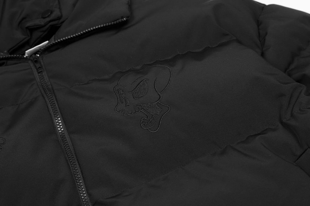 Embroidered Skull Jacket Streetwear Little Devil Designer Hood Padded Jacket Coat - MERGE.DAY.1.FREESTYLE