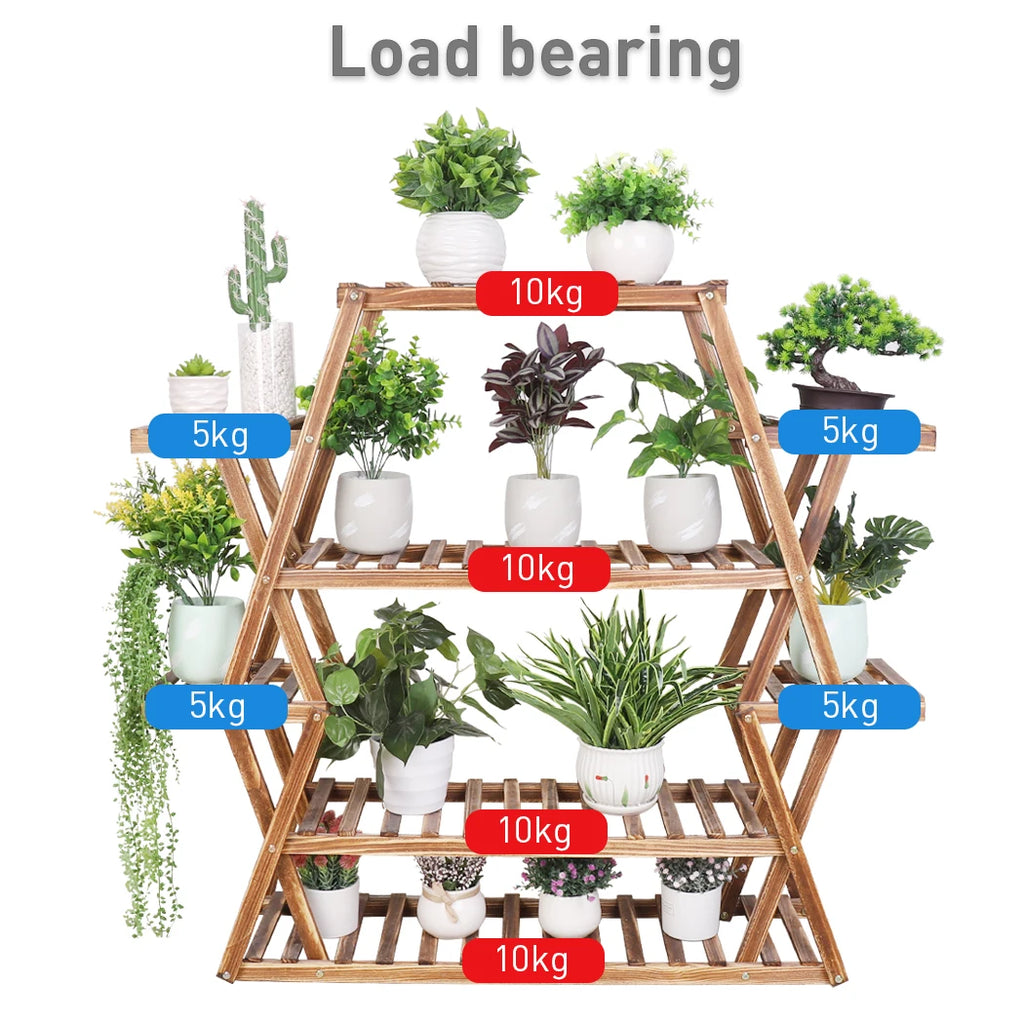 Wooden Plant Pot Stand Muti-Lader Flower Display Shelf - MERGE.DAY.1.FREESTYLE