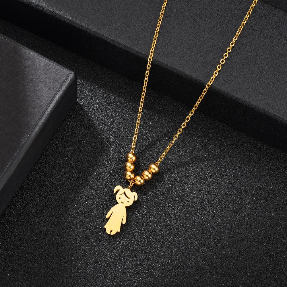 Personalized Boy Girl Kids Pendant Necklace Women Child Engraved Name Date Family Jewelry - MERGE.DAY.1.FREESTYLE