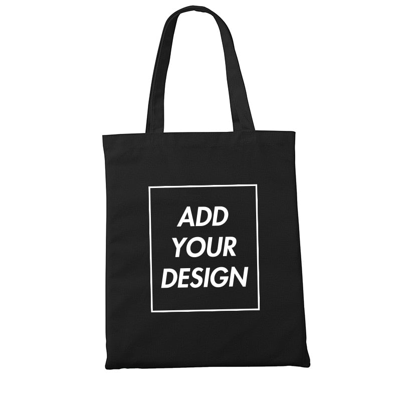 Custom Tote Bag Shopping Add Your Text Print Original Design Zipper Unisex Fashion Travel Canvas Bags - MERGE.DAY.1.FREESTYLE