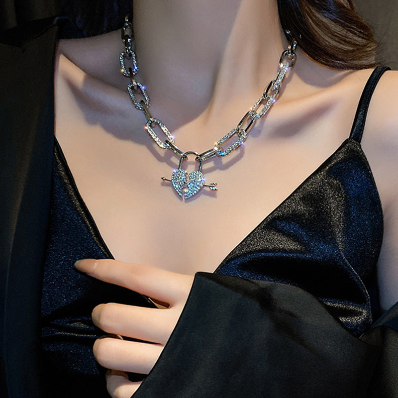 Metal Love Heart Cupid Pendants Female Clavicle Chain Light Luxury Niche Design Necklace - MERGE.DAY.1.FREESTYLE