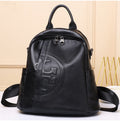 Genuine Real Cowhide Leather Backpack High Quality Women's Bag Durable Dirty Student School Bag - MERGE.DAY.1.FREESTYLE