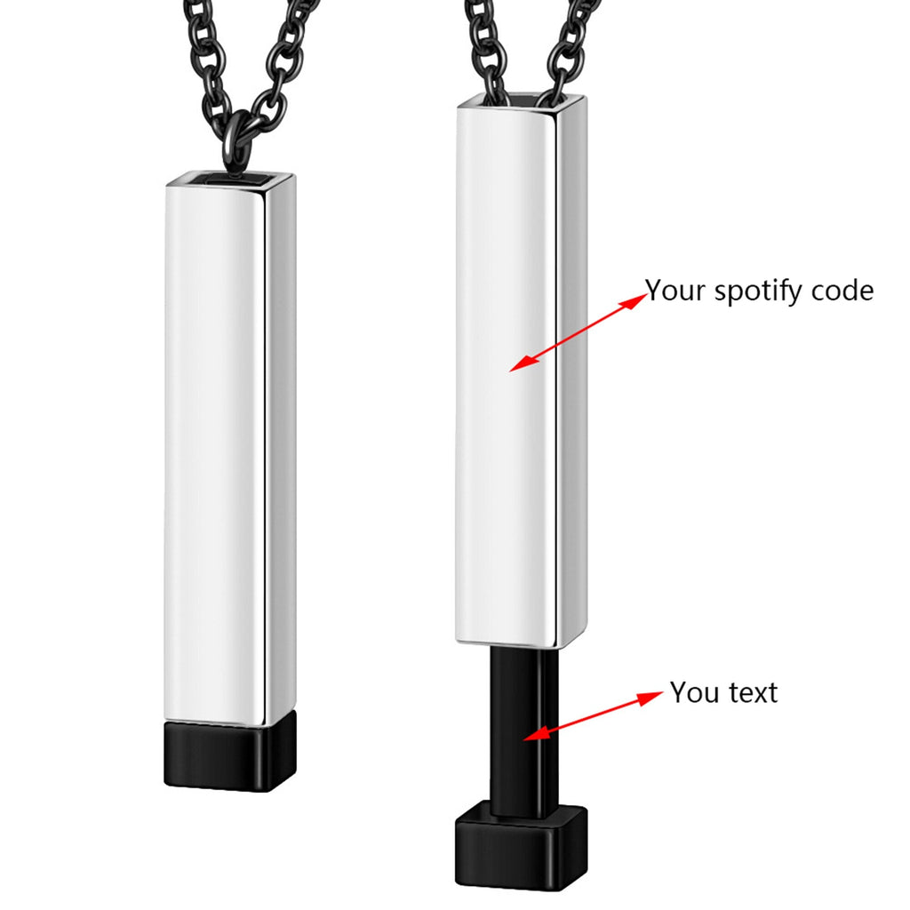 Custom Music Spotify Code Favorite Song Double Retractable Rope Choker Necklaces - MERGE.DAY.1.FREESTYLE