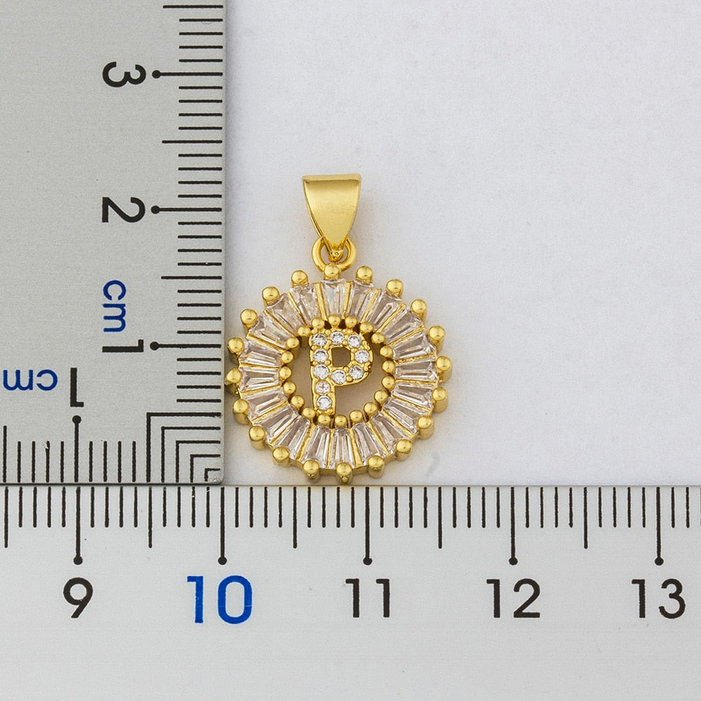 Initial Letter Necklace 26 Letters Charm Gold Name Necklace Pendant - MERGE.DAY.1.FREESTYLE