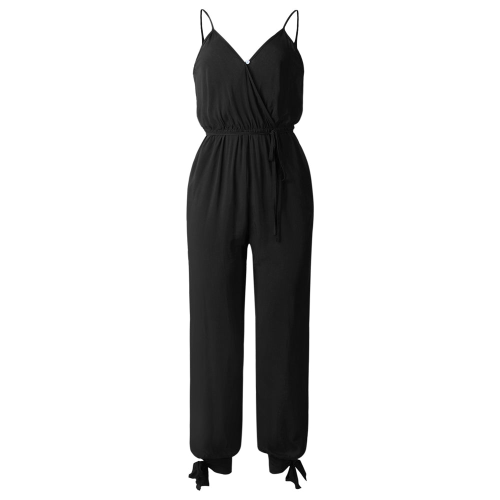 Women Sleeveless Loose Baggy Trousers Solid Romper Jumpsuit Cotton Print Broadcloth - MERGE.DAY.1.FREESTYLE