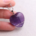 rose quartz pendant Heart Necklace - MERGE.DAY.1.FREESTYLE