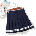 Striped Pleated Elastic Waist Female Sweet Mini Dance Plaid Skirt Y2k - MERGE.DAY.1.FREESTYLE