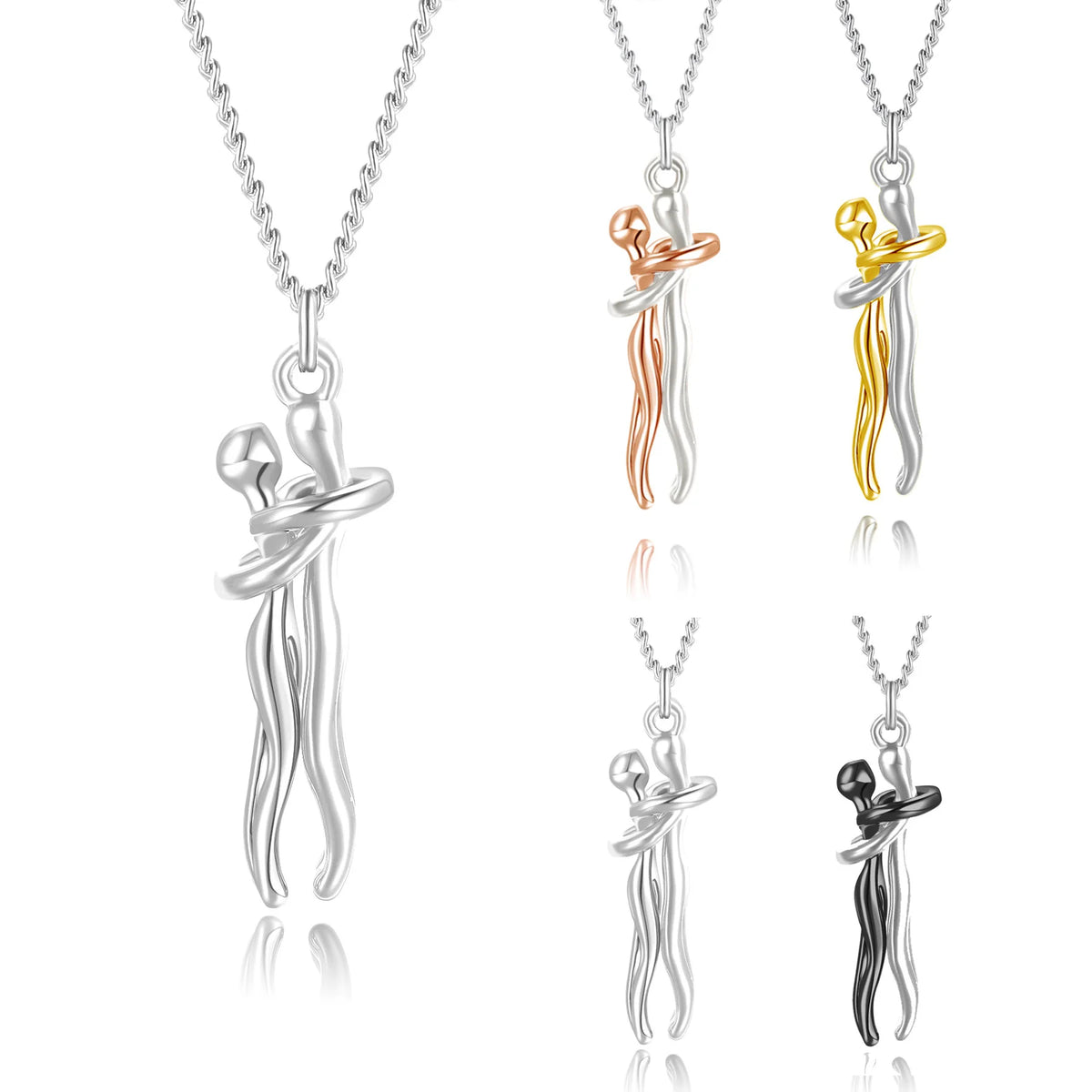 Hug Necklace Enbrace Couple Pendant - MERGE.DAY.1.FREESTYLE