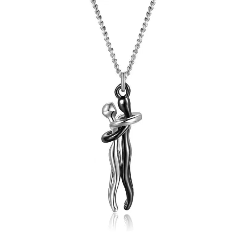 Hug Necklace Enbrace Couple Pendant - MERGE.DAY.1.FREESTYLE