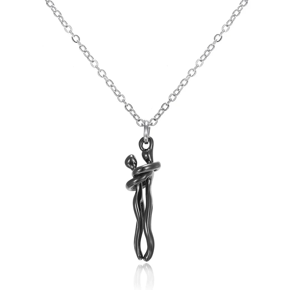 Hug Necklace Enbrace Couple Pendant - MERGE.DAY.1.FREESTYLE
