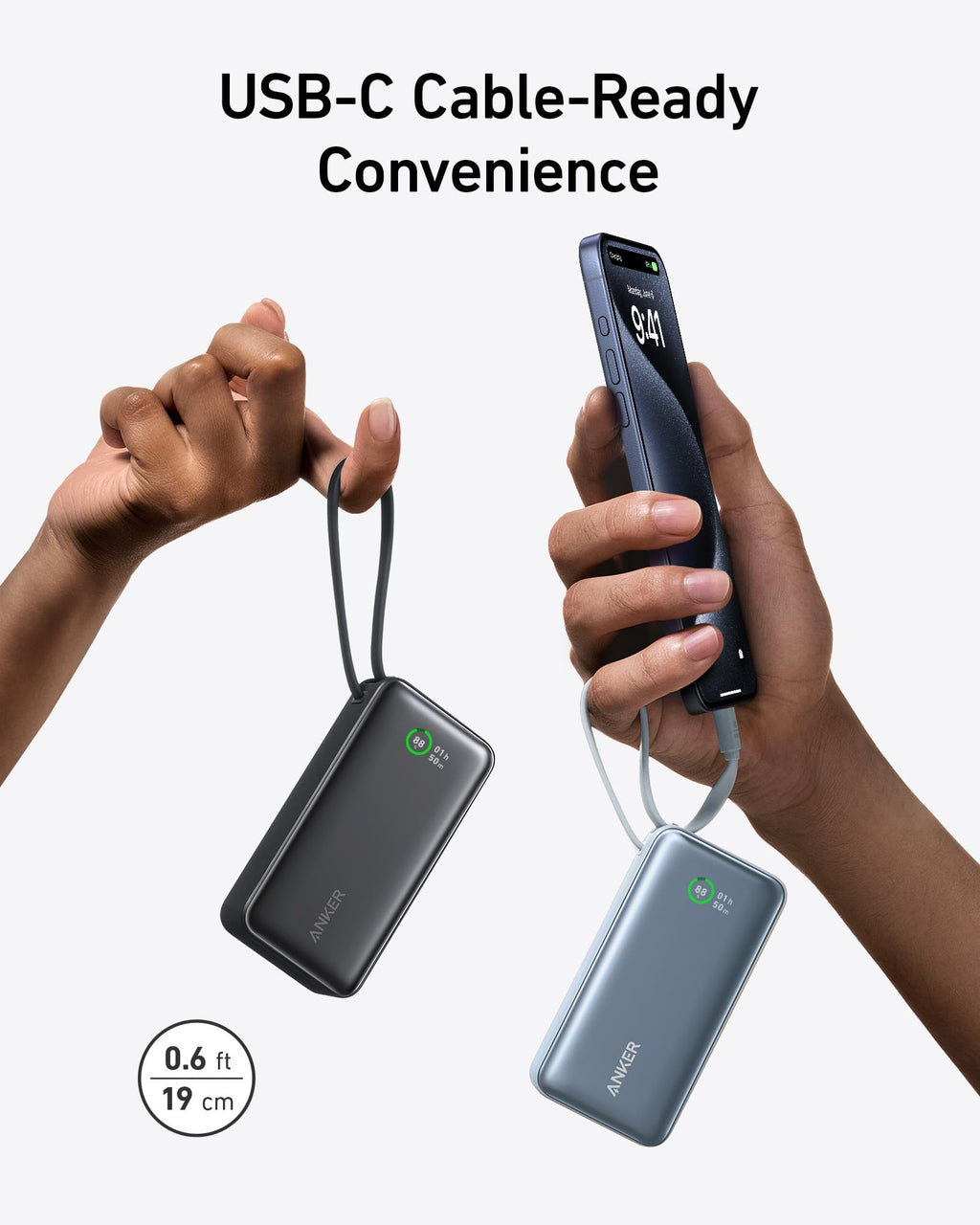 Anker Nano Power Bank (30W, Built-In USB-C Cable) - MERGE.DAY.1.FREESTYLE