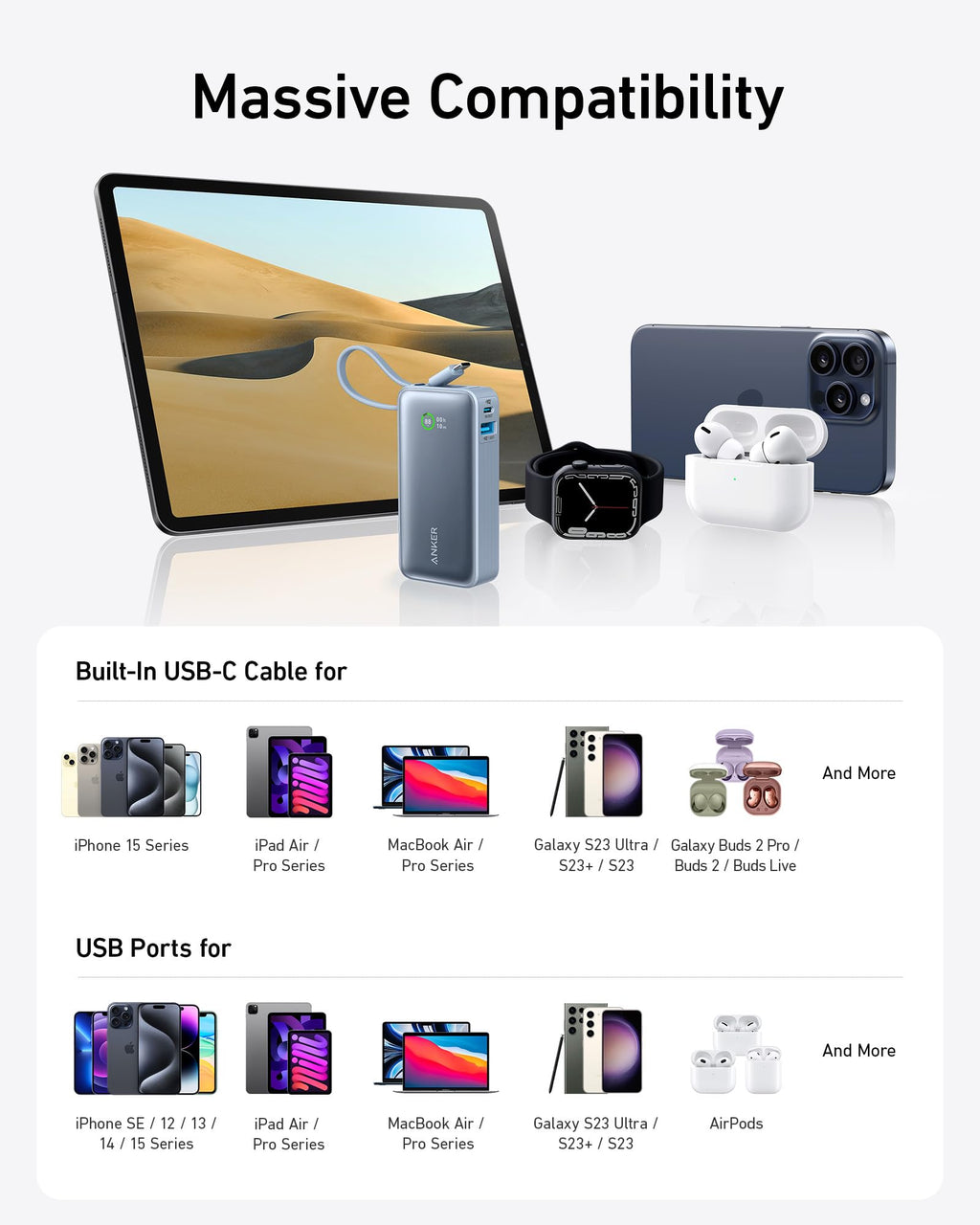 Anker Nano Power Bank (30W, Built-In USB-C Cable) - MERGE.DAY.1.FREESTYLE