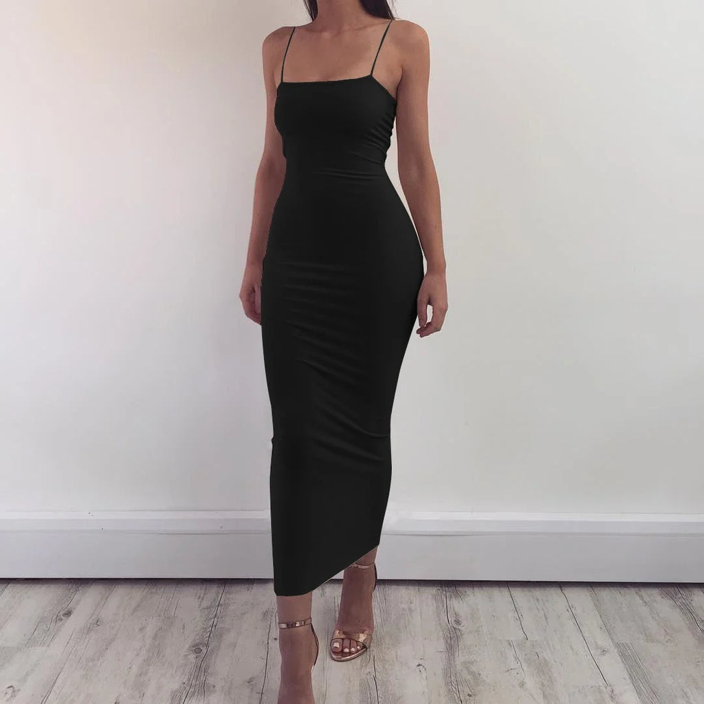 Summer Women's Dress Long Sling Dresses Club Sexy Suspender Dress - MERGE.DAY.1.FREESTYLE