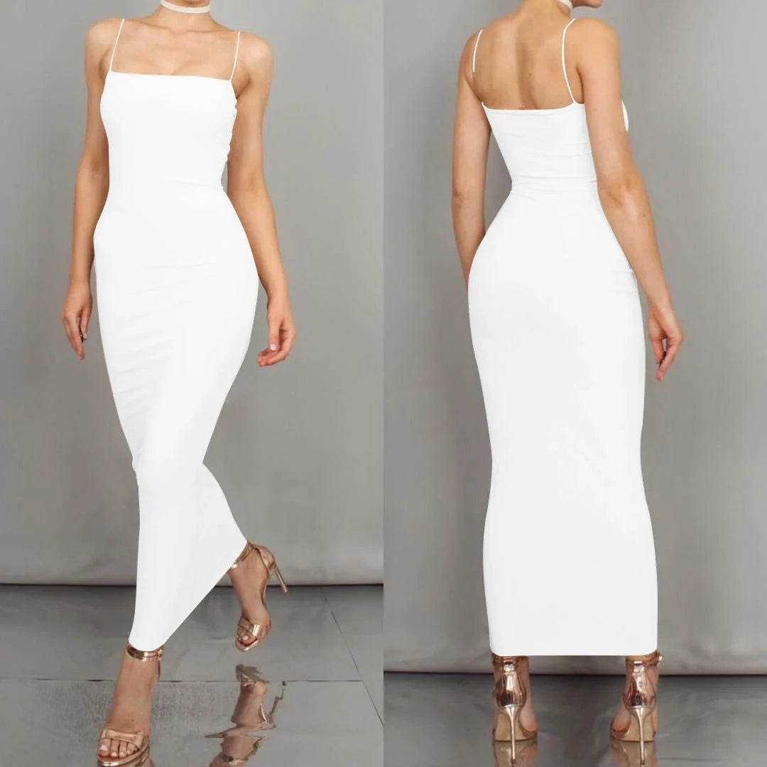 Summer Women's Dress Long Sling Dresses Club Sexy Suspender Dress - MERGE.DAY.1.FREESTYLE