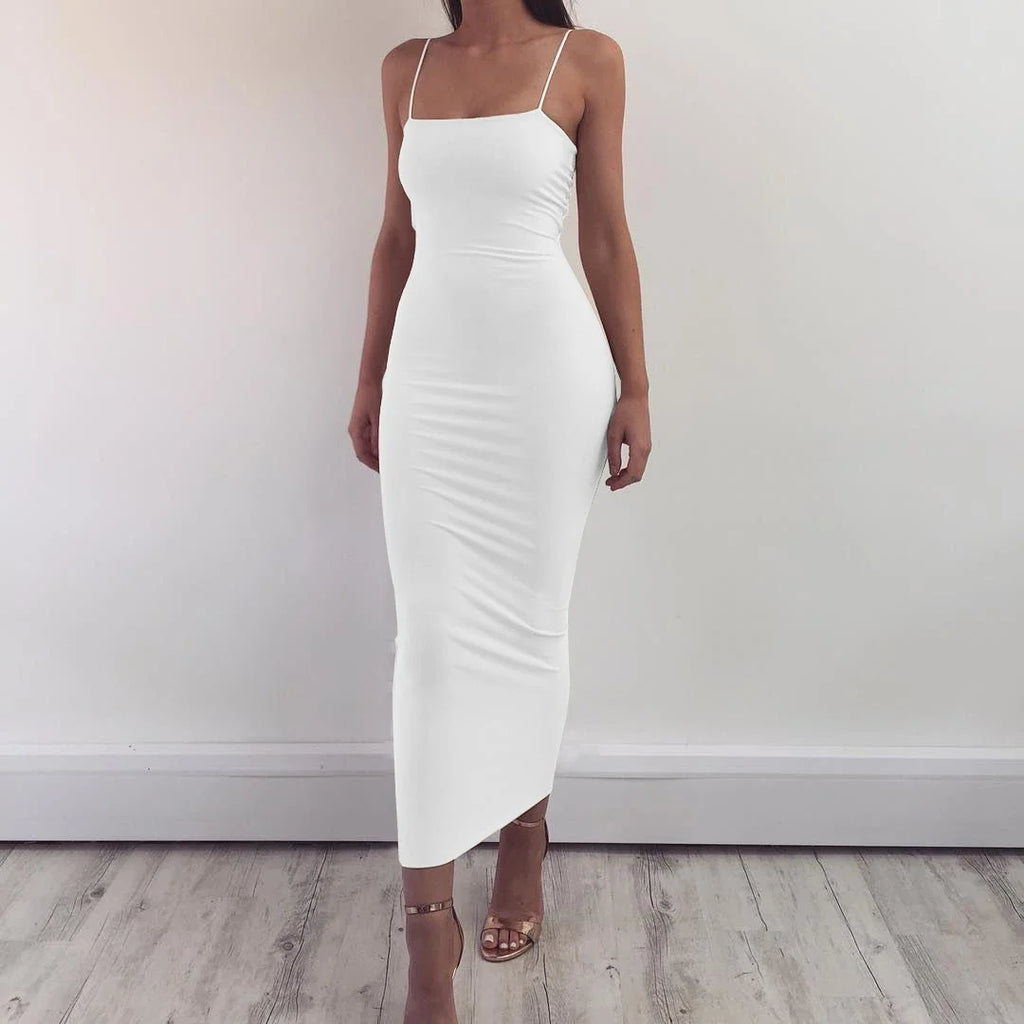 Summer Women's Dress Long Sling Dresses Club Sexy Suspender Dress - MERGE.DAY.1.FREESTYLE
