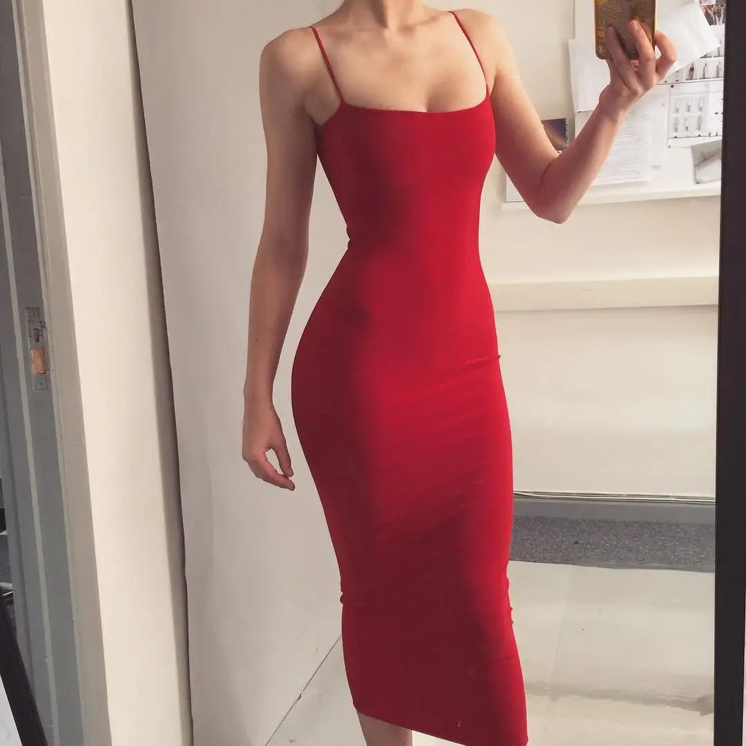 Summer Women's Dress Long Sling Dresses Club Sexy Suspender Dress - MERGE.DAY.1.FREESTYLE