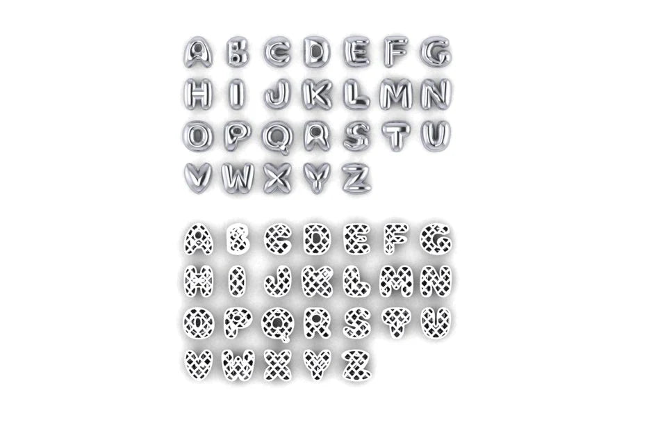 large bubble letter name necklace - MERGE.DAY.1.FREESTYLE