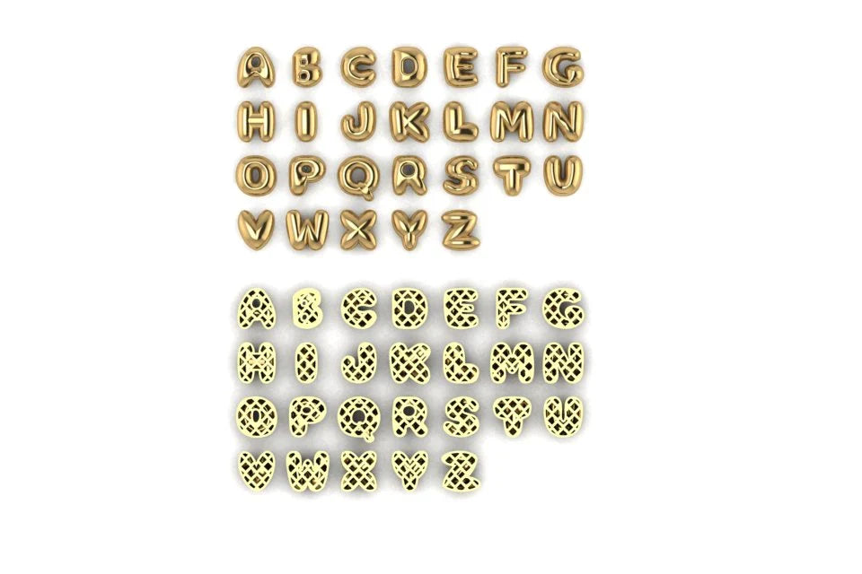 large bubble letter name necklace - MERGE.DAY.1.FREESTYLE