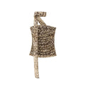 Leopard Print Wrapped Suit Backless Sleeveless Tops Skirts - MERGE.DAY.1.FREESTYLE