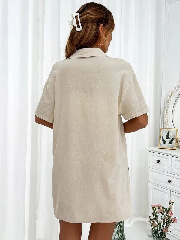 Summer Single breasted Top Broad legged Shorts Set Solid Suits - MERGE.DAY.1.FREESTYLE