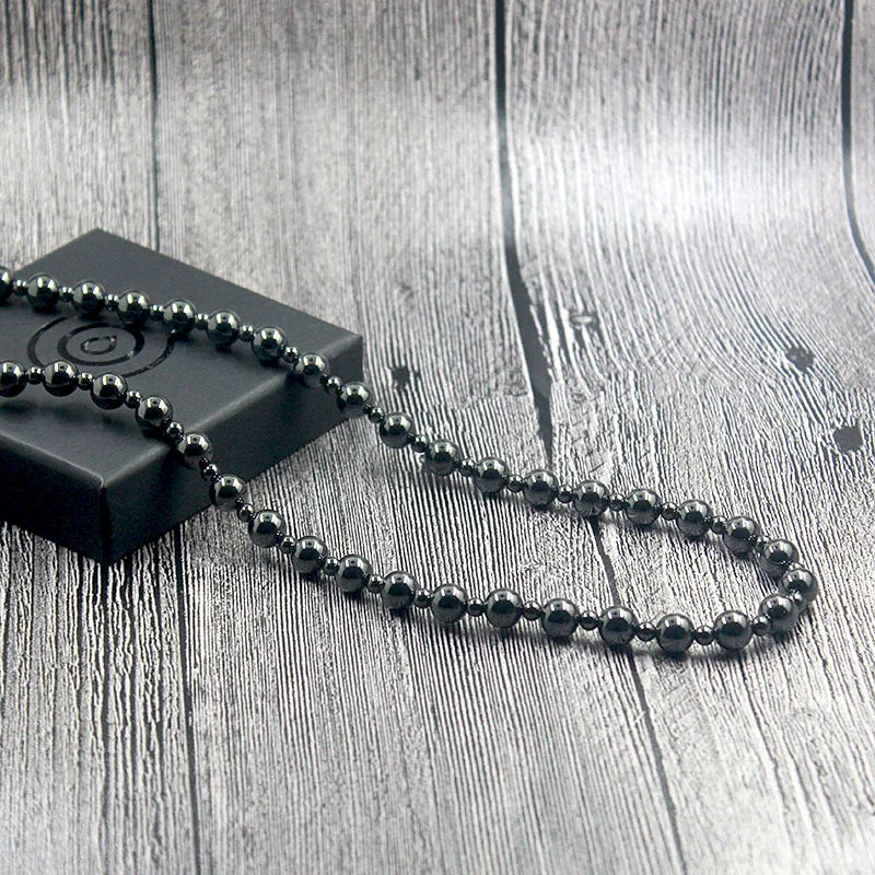 hematite necklace Round Beads Beaded Necklace - MERGE.DAY.1.FREESTYLE