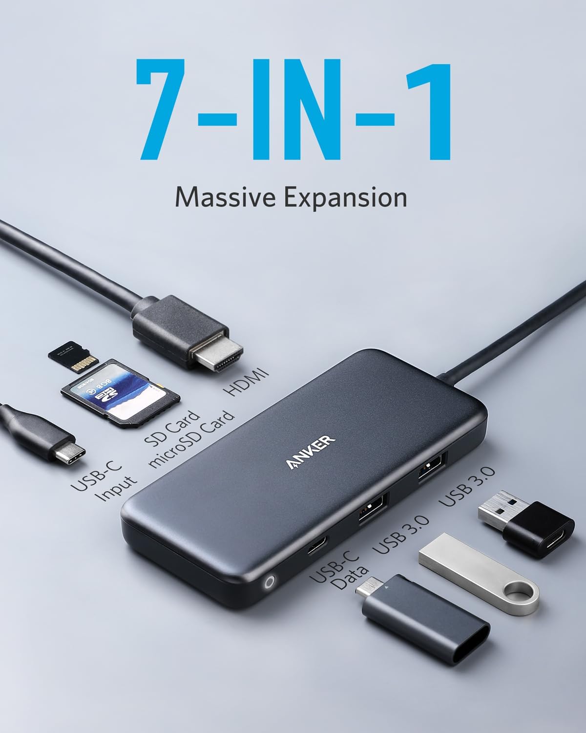 Anker <b>341</b> USB-C Hub (7-in-1) - MERGE.DAY.1.FREESTYLE