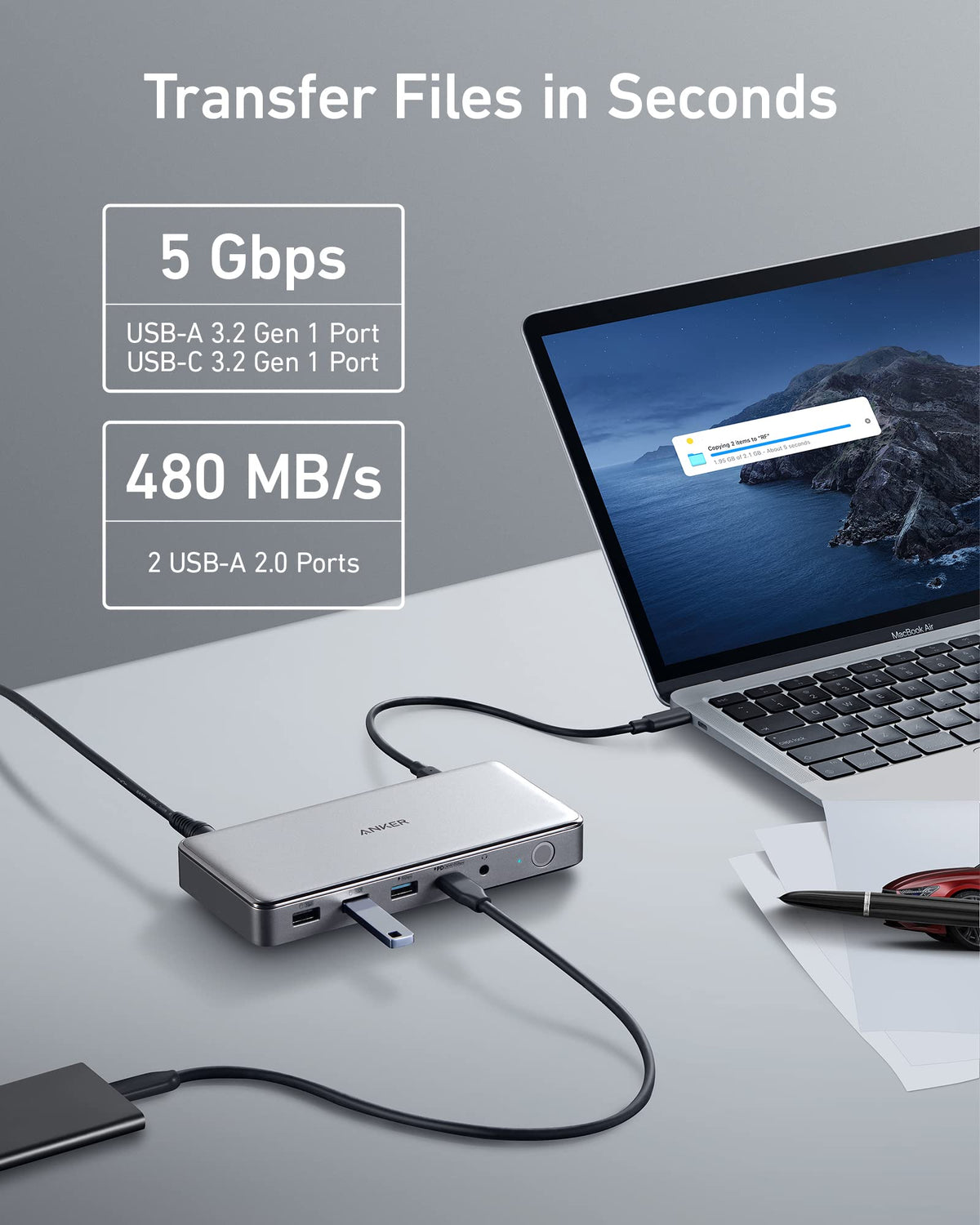 Anker <b>563</b> USB-C Docking Station (10-in-1) - MERGE.DAY.1.FREESTYLE