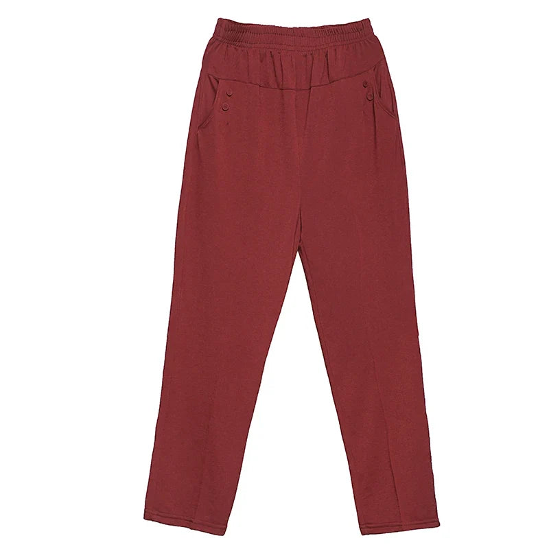 Spring Summer Pants Thin Elastic Waist Loose Cotton - MERGE.DAY.1.FREESTYLE