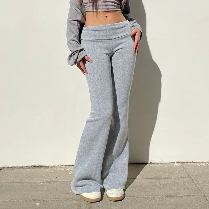 Low Rise Pants Women Slim Fitness Leggings Sweatpants - MERGE.DAY.1.FREESTYLE