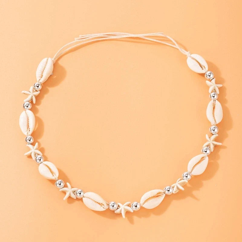 Natural Shell Choker Necklace Collar Necklace Seashell Choker Necklace - MERGE.DAY.1.FREESTYLE