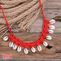 Shell Choker Necklace Natural Sea Cowrie Shell Rope Chain Choker Necklace - MERGE.DAY.1.FREESTYLE