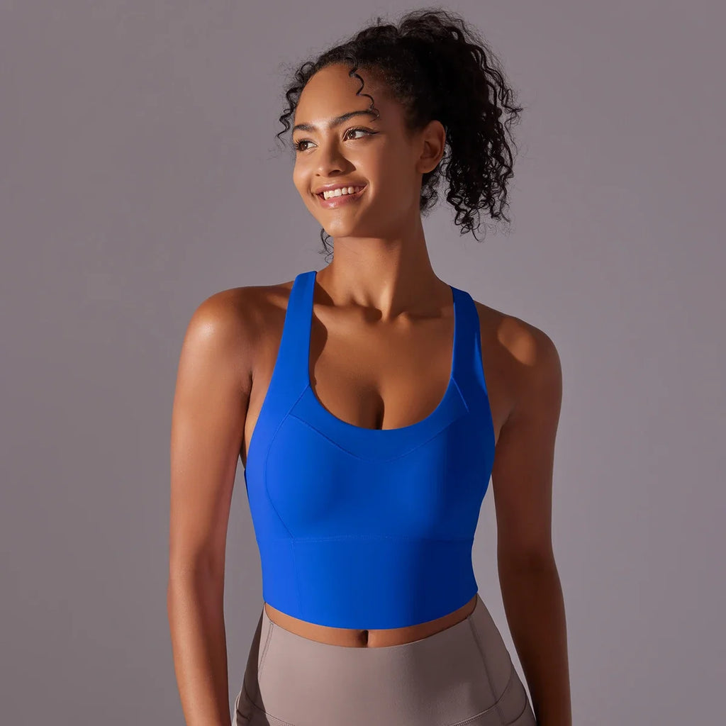 Nylon Sexy Women's Sports Bra Top Women Tight Elastic Gym Sport Yoga Bras - MERGE.DAY.1.FREESTYLE