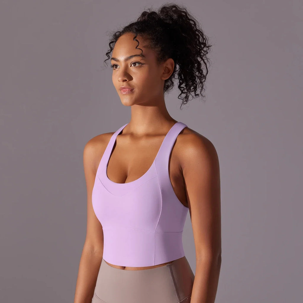Nylon Sexy Women's Sports Bra Top Women Tight Elastic Gym Sport Yoga Bras - MERGE.DAY.1.FREESTYLE
