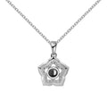 Projection five-pointed star shape pendant necklace picture customization - MERGE.DAY.1.FREESTYLE