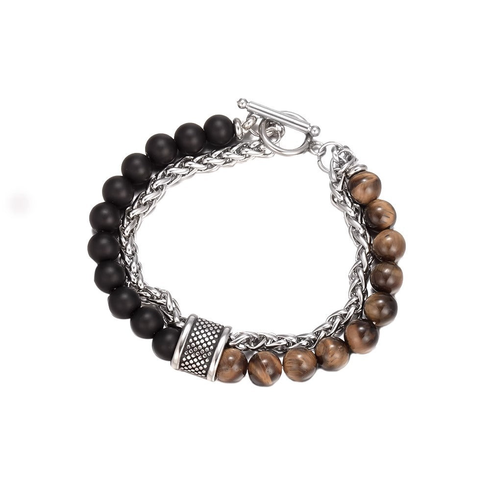 Obsidian beaded bracelet - MERGE.DAY.1.FREESTYLE