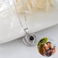 I love you double love heart projection Necklace clavicle chain - MERGE.DAY.1.FREESTYLE
