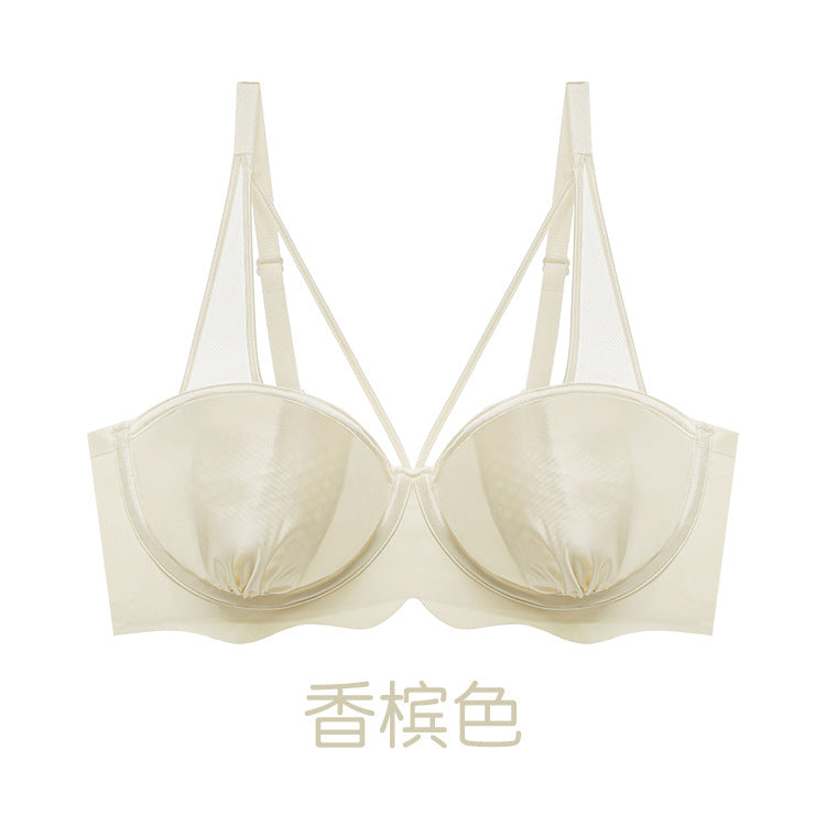 Thin Bra for Women with Large Busts, Designed for Smaller Busts, Featuring Soft Underwire for Lift and Shaping, Seamless Bra for Side Support and Minimizing Appearance of Large Busts