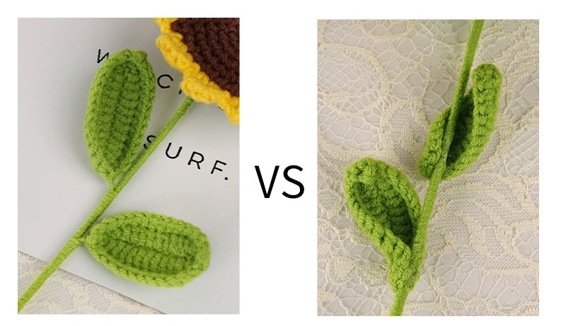 Sunflower hand-knitted flowers wool crocheted gift flower - MERGE.DAY.1.FREESTYLE
