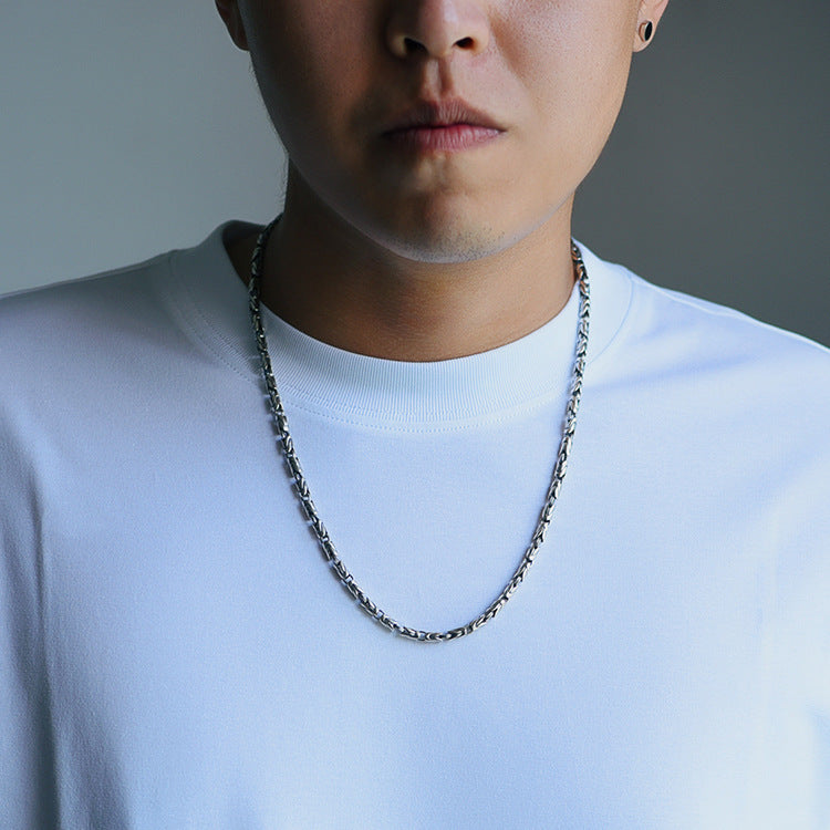 Peace pattern retro thick necklace - MERGE.DAY.1.FREESTYLE