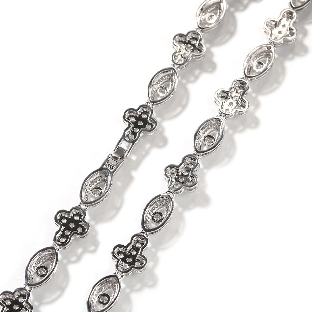 Diamond eye cross high-end feeling necklace - MERGE.DAY.1.FREESTYLE