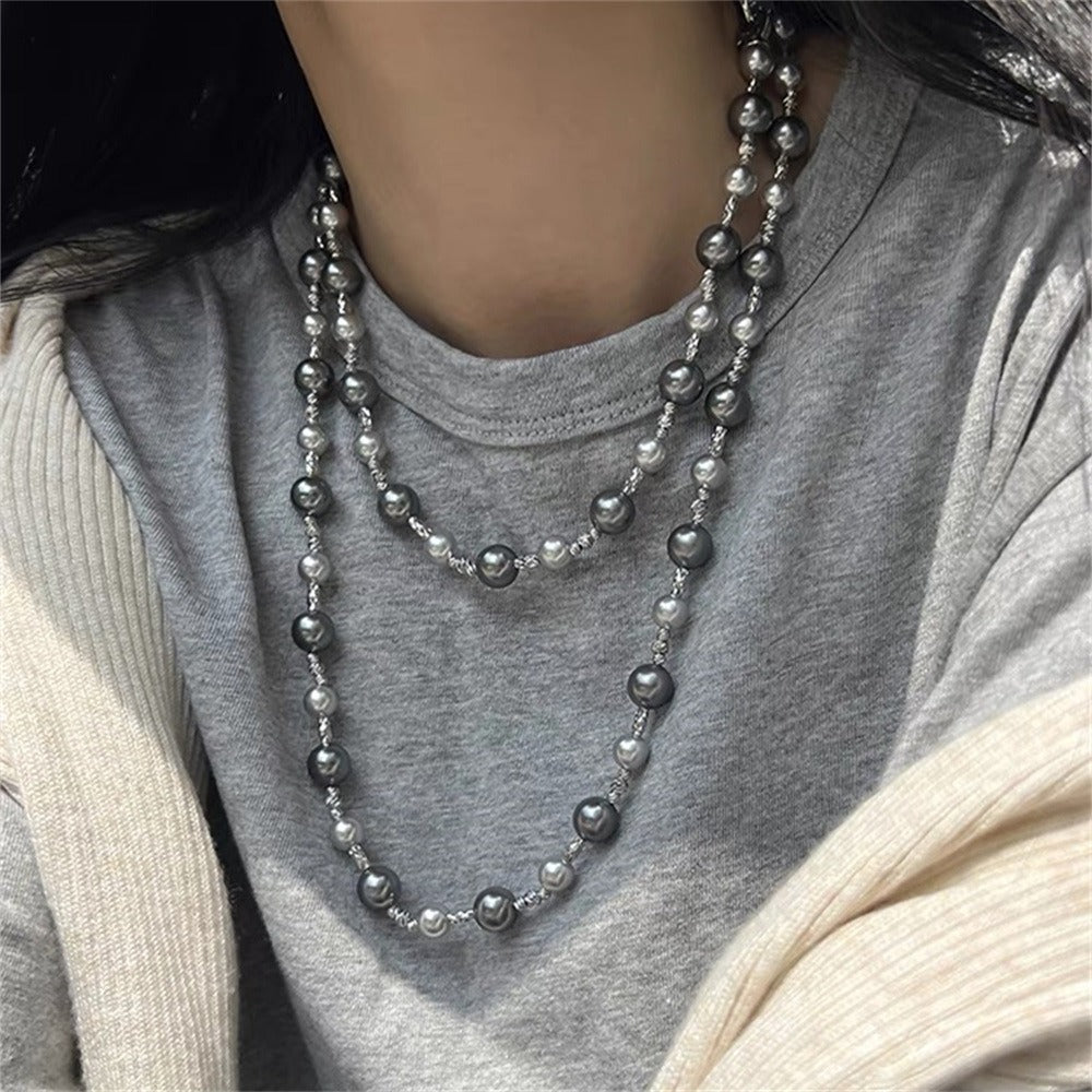 rosary necklace Tahitian pearl necklace - MERGE.DAY.1.FREESTYLE