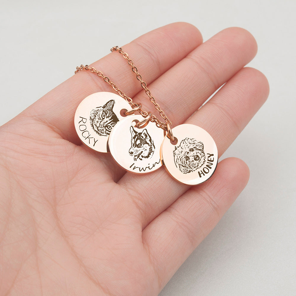 dog name necklace diy engraving engraving necklace - MERGE.DAY.1.FREESTYLE