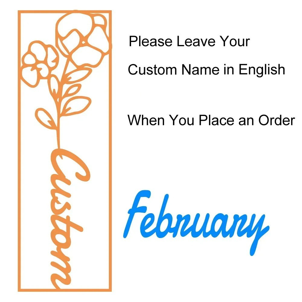 customized birthday flower name bookmark - MERGE.DAY.1.FREESTYLE