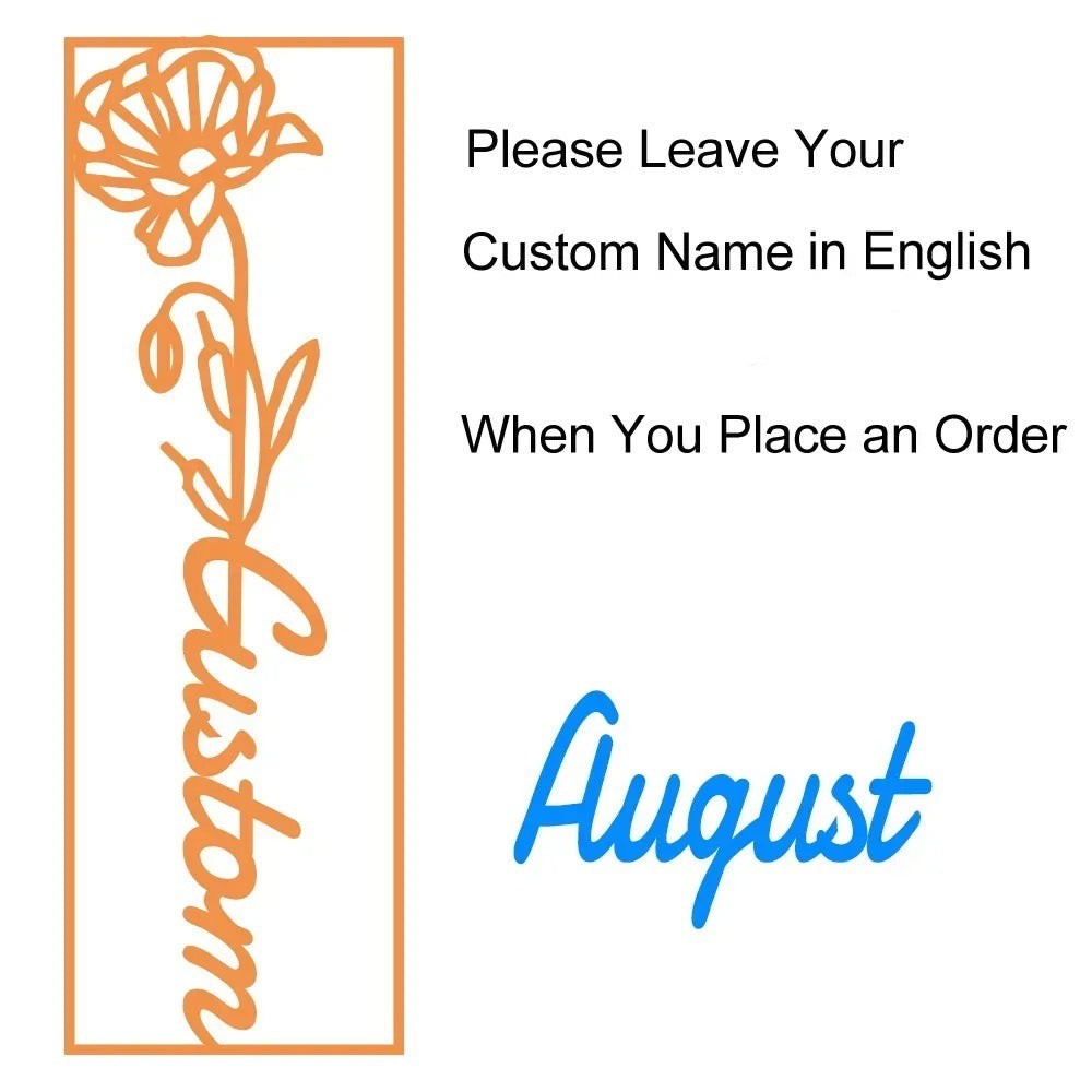 customized birthday flower name bookmark - MERGE.DAY.1.FREESTYLE