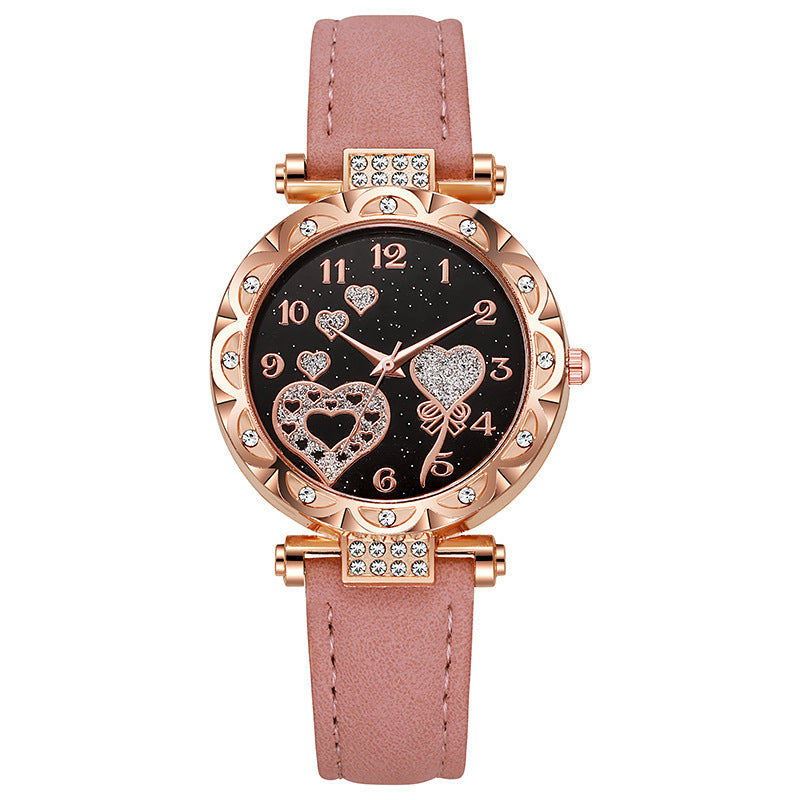 Simple leather strap quartz watch for students - MERGE.DAY.1.FREESTYLE